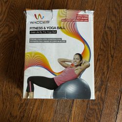NIB Fitness & Yoga Ball With Pump