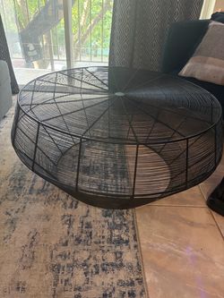 Wire frame coffee table