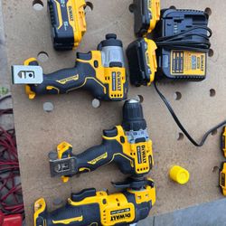 Drill kit with batteries
