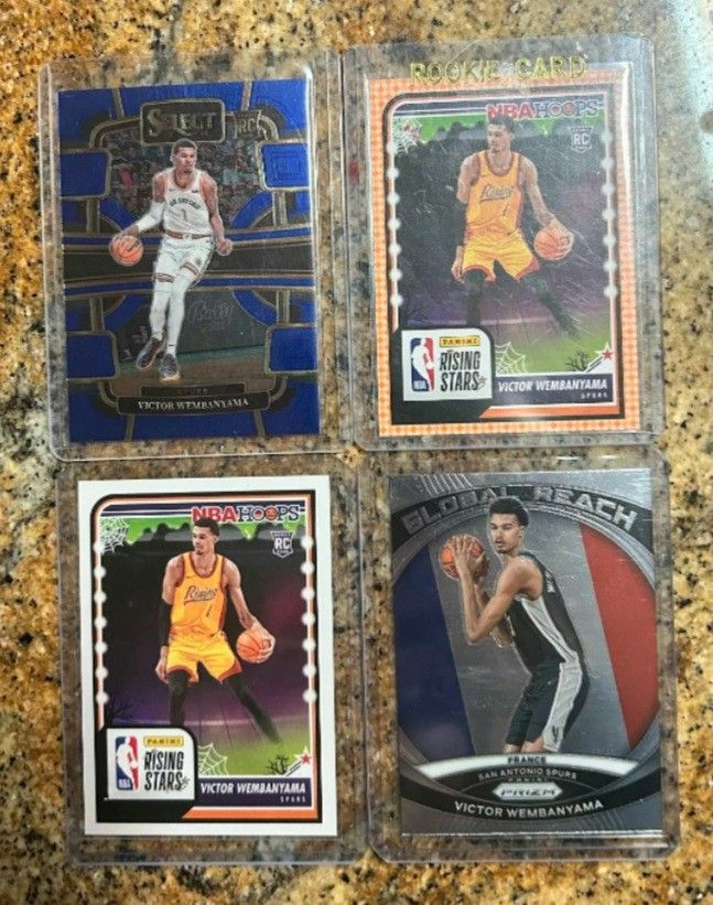 Really Nice 4 Card Rookie Lot Victor Wembanyama Mint Condition...