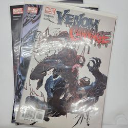 Marvel Comics Venom VS Carnage 1 2 3 1st Appearance Of Pat Mulligan Toxin Milligan And Clayton Crain 