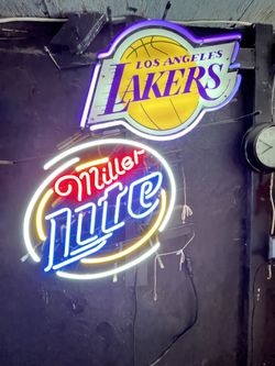 Lakers Miller Light Neon Light