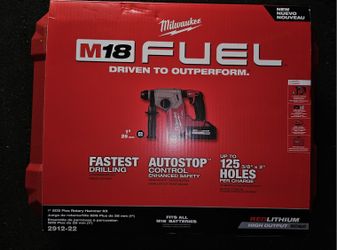 Milwaukee
M18 FUEL 18V Lithium-Ion Brushless 1 in. Cordless SDS-Plus Rotary Hammer Kit with Two 6.0 Ah Batteries, Hard Case