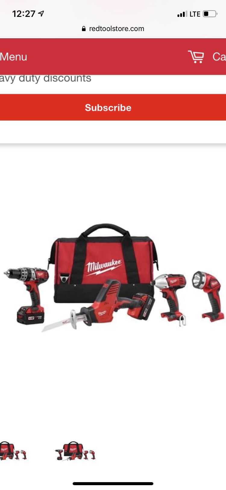 Milwaukee m18 4 tool combo