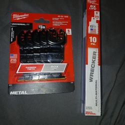 New Milwaukee Blades And Saw Blades (Unopened)