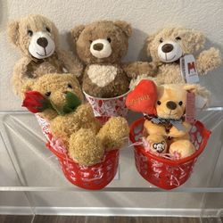 Valentine's Day bears $8 each 11 Inch 10 Inch 8 Inch 
