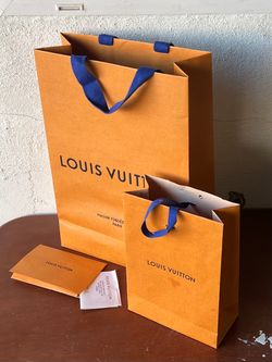 ¡Like NEW! Lot Of 3 Authntic_LOUISVUITTONShopping TotePaper Bags And_Card Envelope!?¡