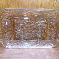 Embossed Poinsettia Divided Tray