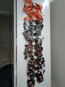 The Nightmare Before Christmas Jack Halloween Hair Bow Clips New