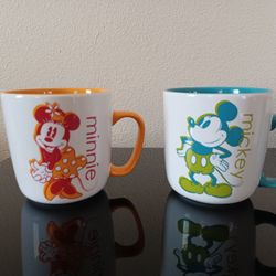 Disney Mickey And Minnie Cups/ Mugs