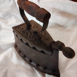 Antique Italian Cast Iron Coal Iron, 1900s