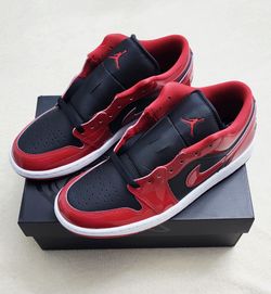 Size 10 Nike Air Jordan 1 Low Bred Patent