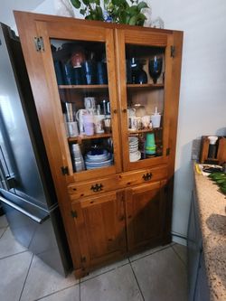 Vintage corner hutch