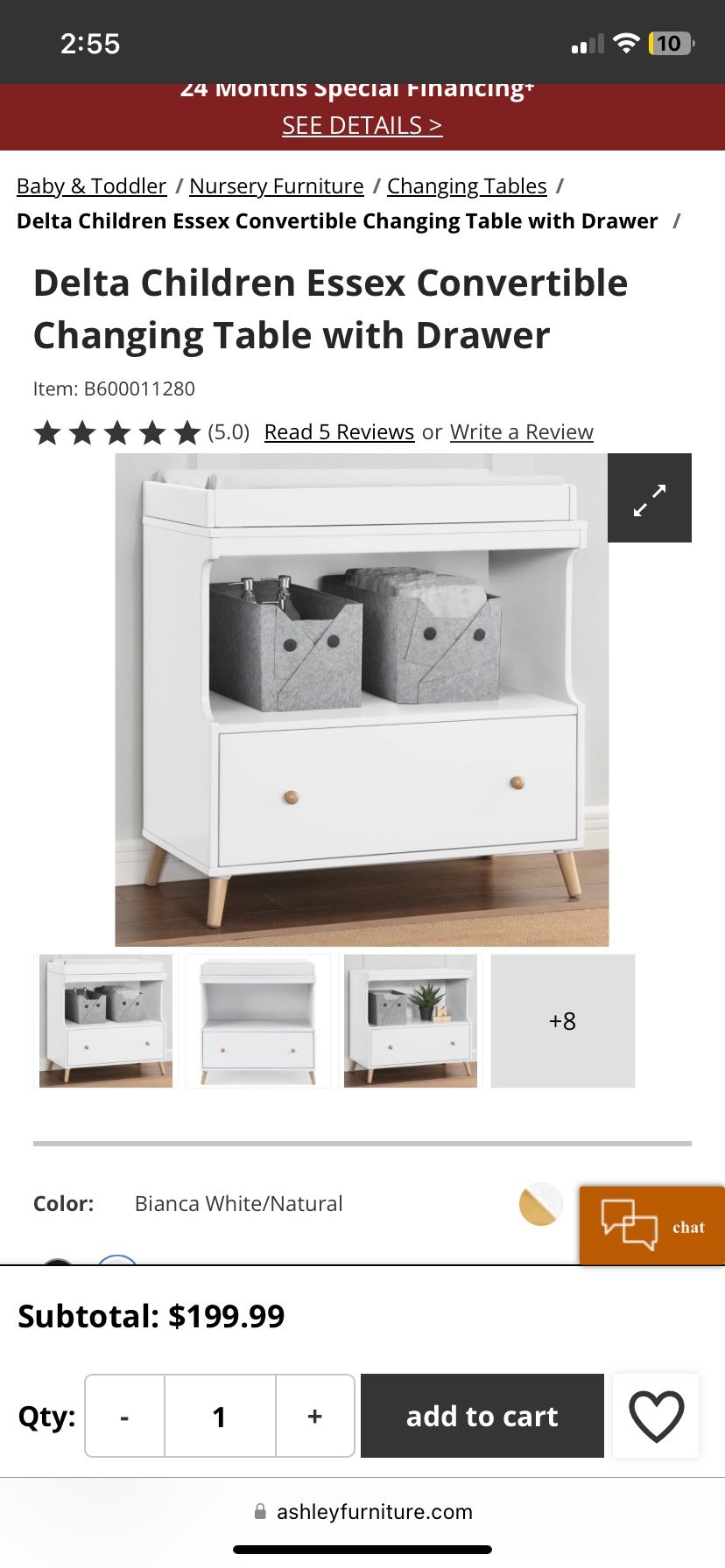 changing table and bouncer 