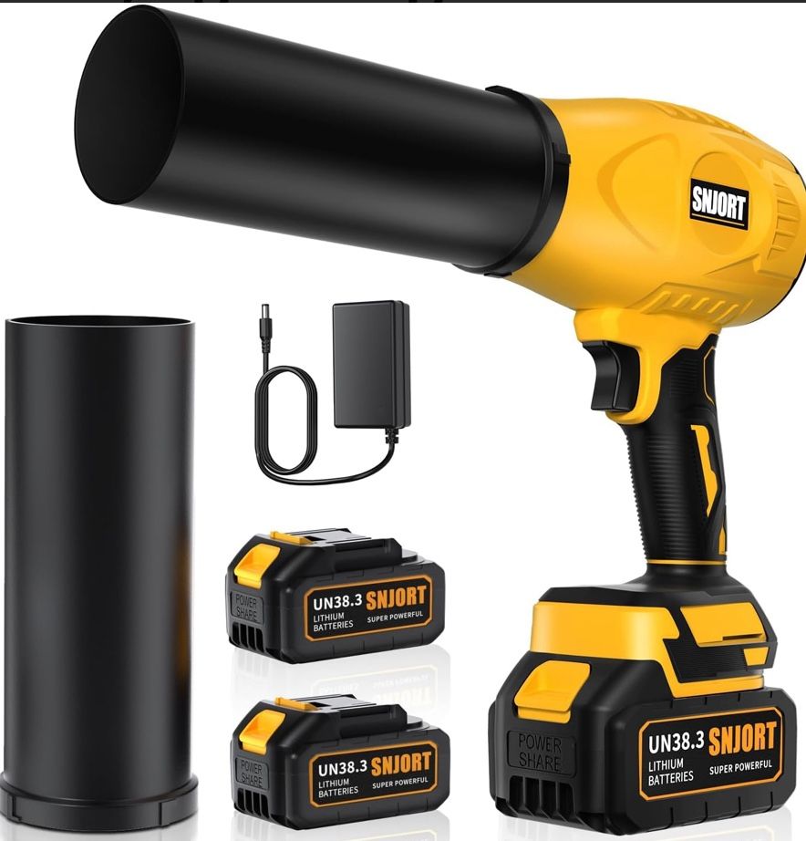 Brand New Leaf Blower Cordless w/2 Battery & Charger for Patio Cleaning, Car Water, Leaves🍁 & Dust