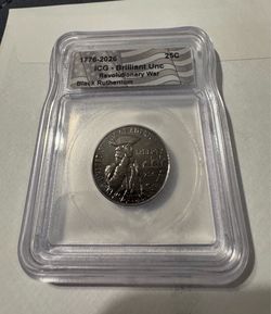ICG Graded 1(contact info removed) Revolutionary War Quarter Black Ruthenium