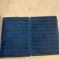 2 Blue Bath Mats