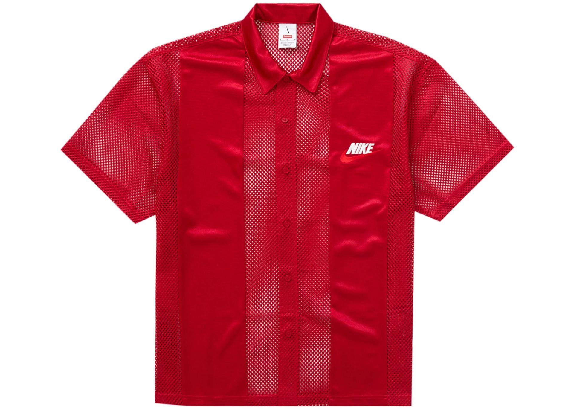 Nike x Supreme Mesh S/S Shirt SS24 (RED) Size Medium