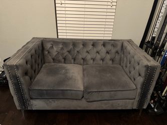 Velvet sofa and loveseat set