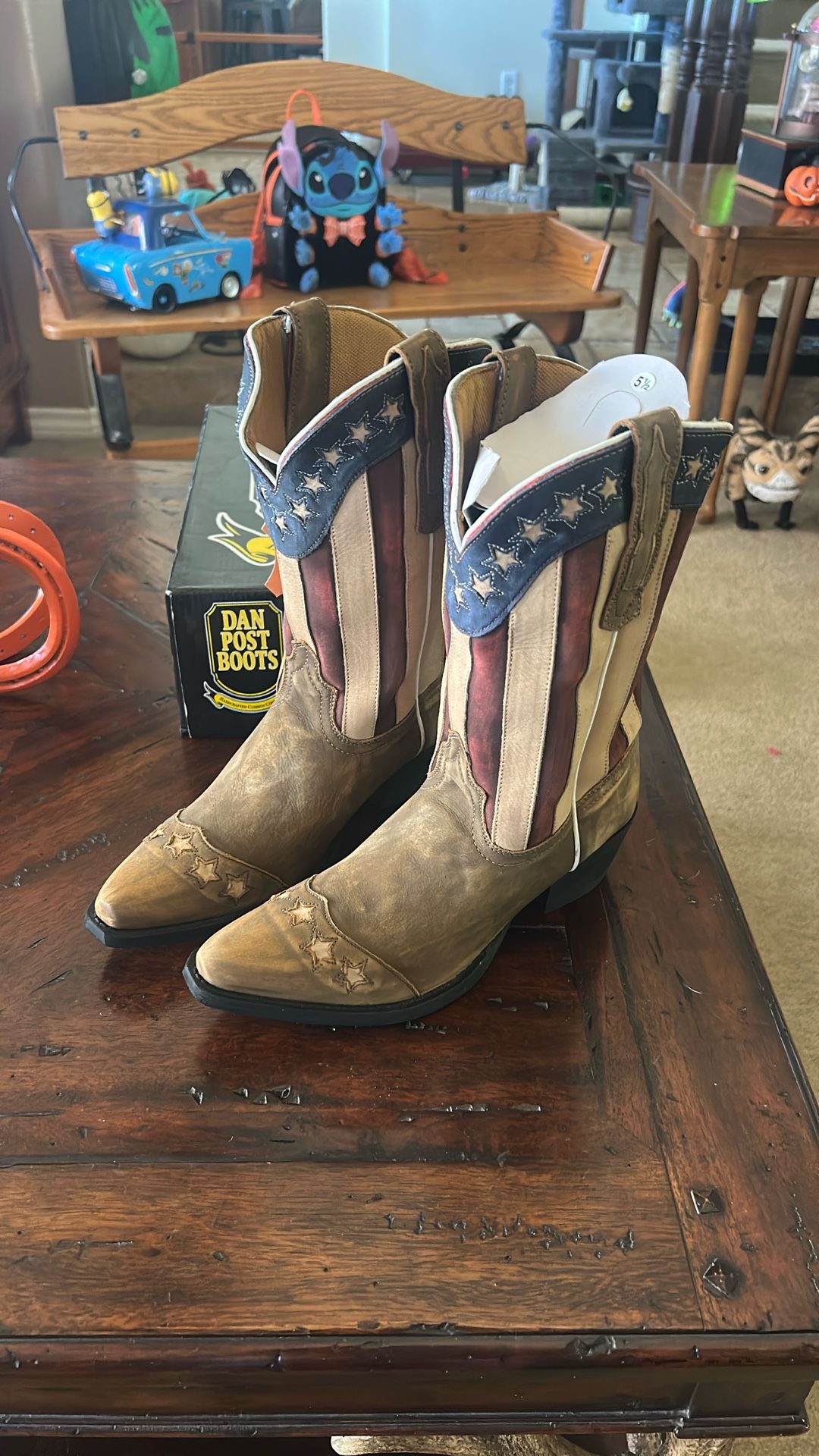 Dan Post Flag Cowgirl Boots Youth Size 5 1/2
