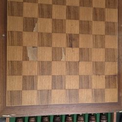 Antique Wooden Chess Board