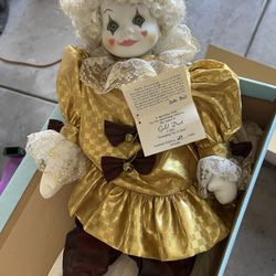 Porcelain Clown Doll Musical 