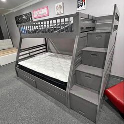 Bunk Bed Set Solid Wood Same Day Delivery 