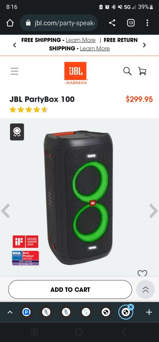 JBL Party Box 100 Brand New Sealed