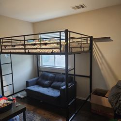 Full Size Loft Bed W/ Mattress 