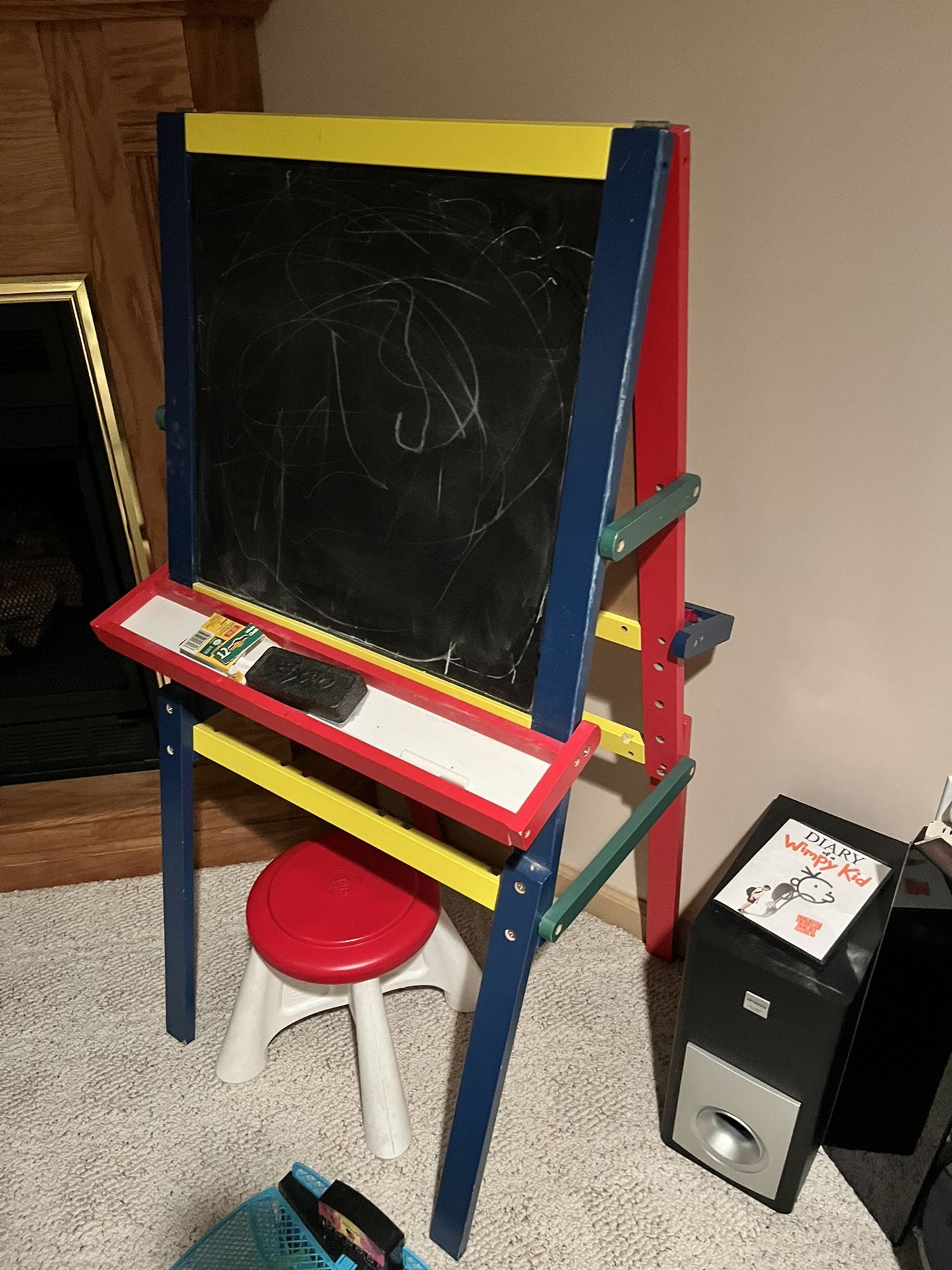 Children’s chalk and whiteboard