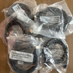 10 Pack HDMI Cables 6ft – 4K High Speed – Brand New – $20 
