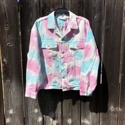 Levi's Tie Dye Denim Trucker Pride Jacket Size Large 