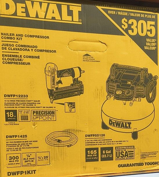 DeWalt 6 Gallon Air Compressor Combo Kit