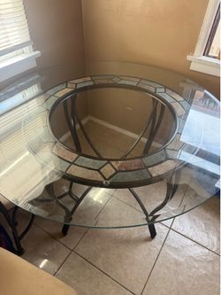 Glass Round Table