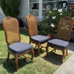 Vintage Rattan Dining Chairs Excellent Condition