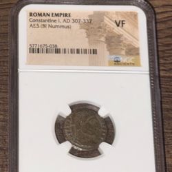 VF NGC Emperor Constantine I Roman Empire Bronze Coin