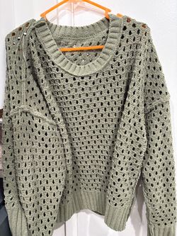Pink republic green sweater