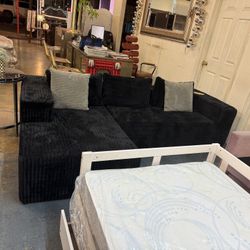 Boneless Black Sectional