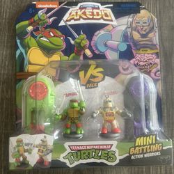 Legends Of Akedo Teenage Mutant Ninja Turtles Mini Raphael Vs Kraang Set New