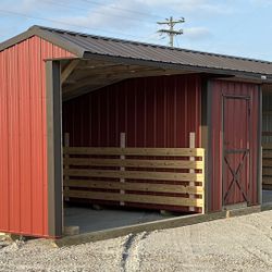 12ft.x30ft. Run-in Shed With Tackroom Horse Barn Cattle Shed 