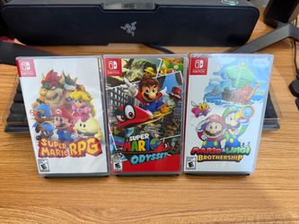 NEW SEALED Super Mario Odyssey + Super Mario RPG + Mario & Luigi Brothership