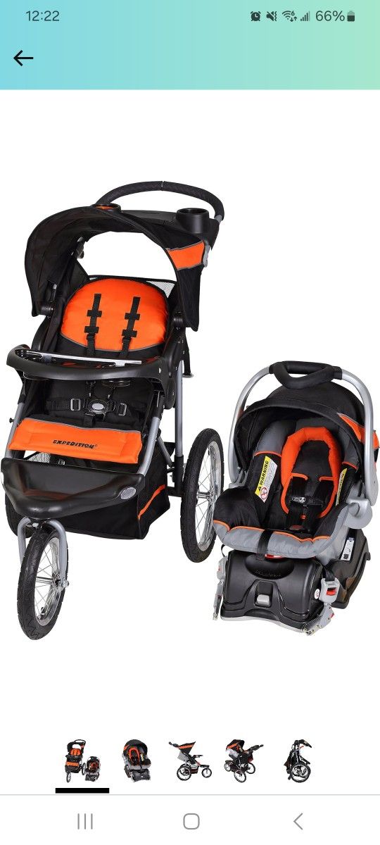Baby Trend Expedition Jogger Stroller And Carseat, Millennium Orange
