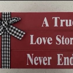 VALENTINES DECOR STACKED BOOKS 