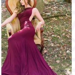 Free Jovani Wine Colored Prom Gown 
