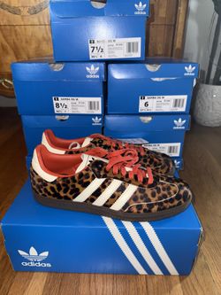 Adidas Samba Red Leopard 