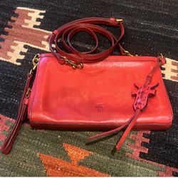 Frye Red Leather Crossbody Bag UNIQUE