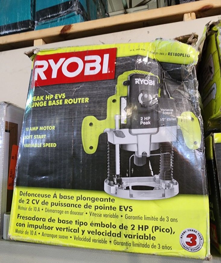RYOBI
10 Amp 2 HP Plunge Base Corded Router