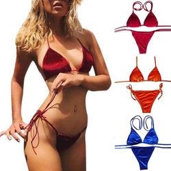 Tie Me Up Tankini Tong Bikini
