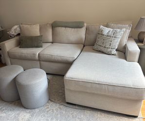 Fabric chaise sectional sofa
