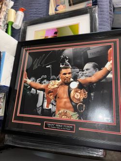 Mike Tyson Autographed Framed Photo 16x20